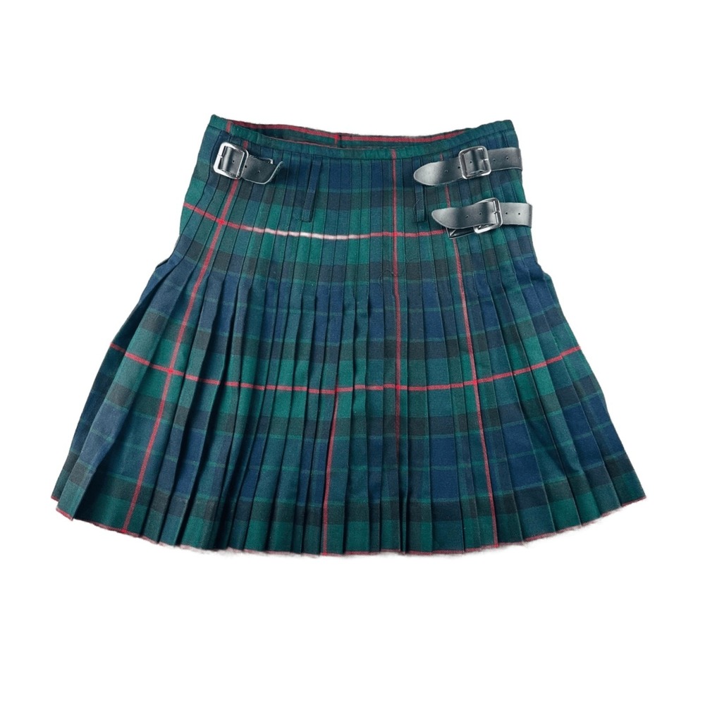 The Kilt Tartan Kilt Men 30/32 Multi Color Adjustable Fit Wool Pleated Scotland